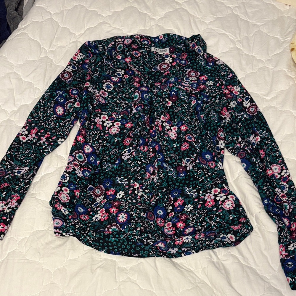 Express Multicolor Floral Blouse
